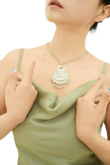 Fan-Shaped Pearl Pendant